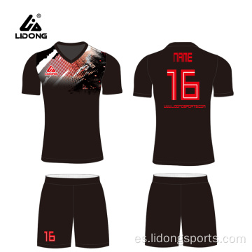 Set de jersey de fútbol de sublimación de equipo barato personalizado